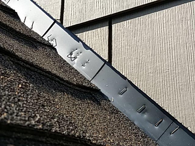 New home roof flashing full of holes New home roof flashing full of holes and ready to leak.