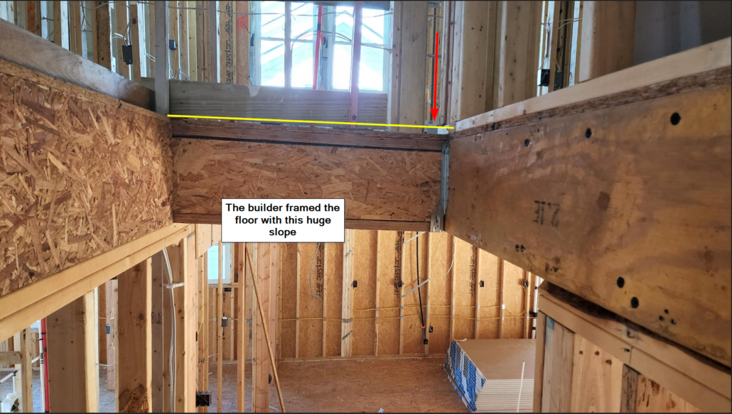 Pre-Drywall Sloping Floor