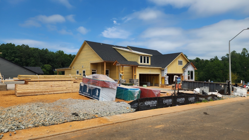 Pre-drywall home inspection at a new construction site in Pittsboro, NC